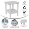 Flash Furniture White 2 Tier Adirondack Style Patio Side Table LE-HMP-1035-1517H-WT-GG - alternate 5